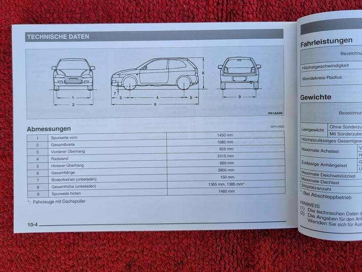 Bild 12: ❌ Bordmappe Mitsubishi Colt 1999 Bedienungsanleitung ABE 44136