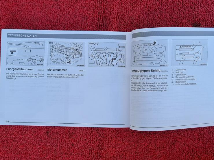 Bild 14: ❌ Bordmappe Mitsubishi Colt 1999 Bedienungsanleitung ABE 44136