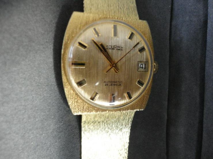 Bild 2: TOURIST Massive Vintage-Herrenuhr,Automatic ,25 Jewels ,14-Karat, 585 Gelbgold
