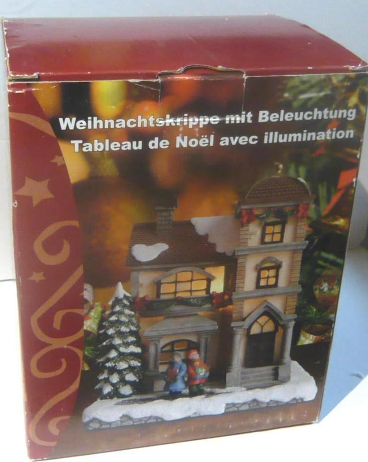 Haus Weihnachtskrippe mit Beleuchtung verpackt in OVP