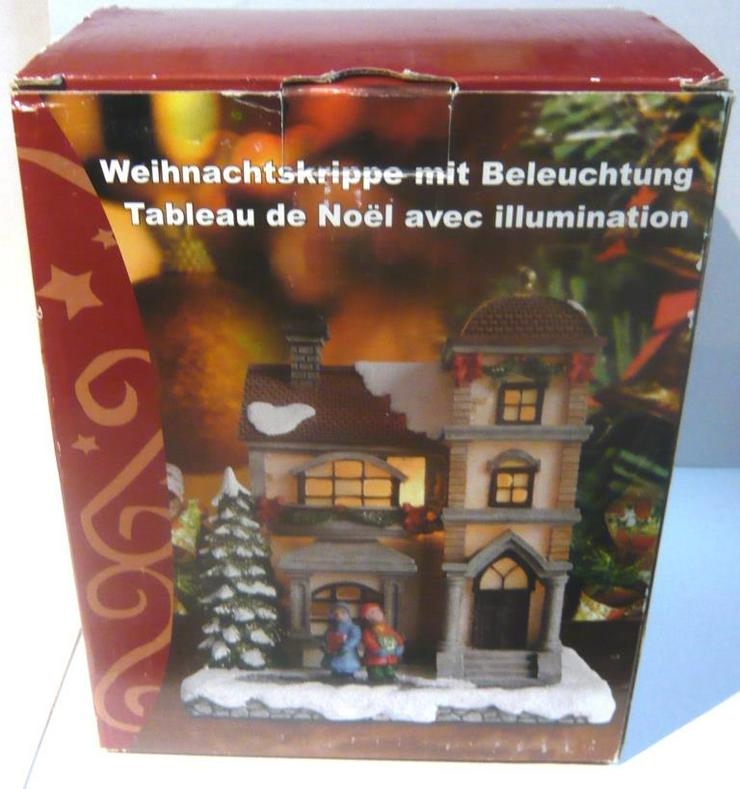 Bild 6: Haus Weihnachtskrippe mit Beleuchtung verpackt in OVP