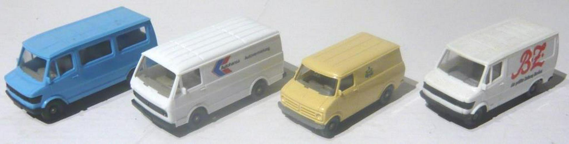 Bild 4: Wiking alt 1:87 4x Lieferwagen Kleinbus MB 207D Opel VW LT