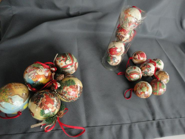 16 x Pappmache Baumschmuck, nostalgisch, Konvolut - Weihnachtsdeko - Bild 1