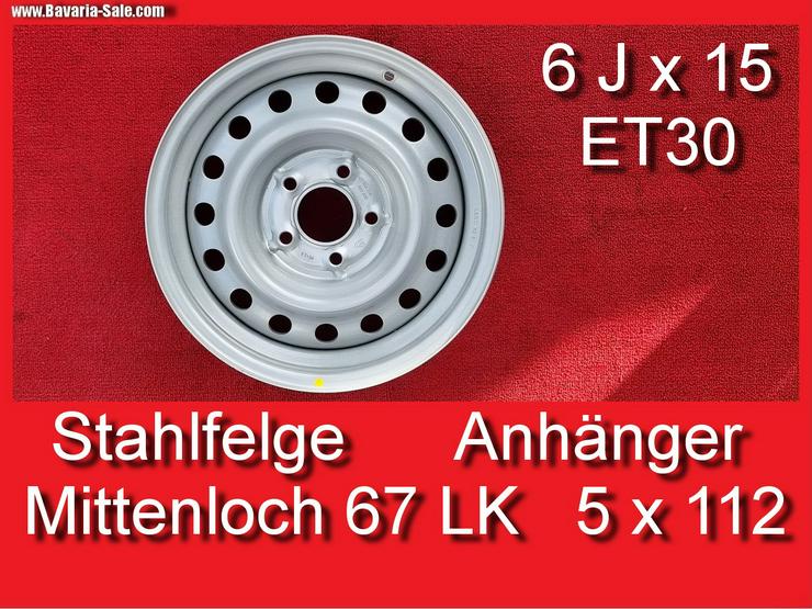 ❌ Felge Stahlfelge neu Innovexx 6x15" ET30 LK 5 x 112 Anhänger  158.150.003.000 - Stahlfelgen - Bild 1