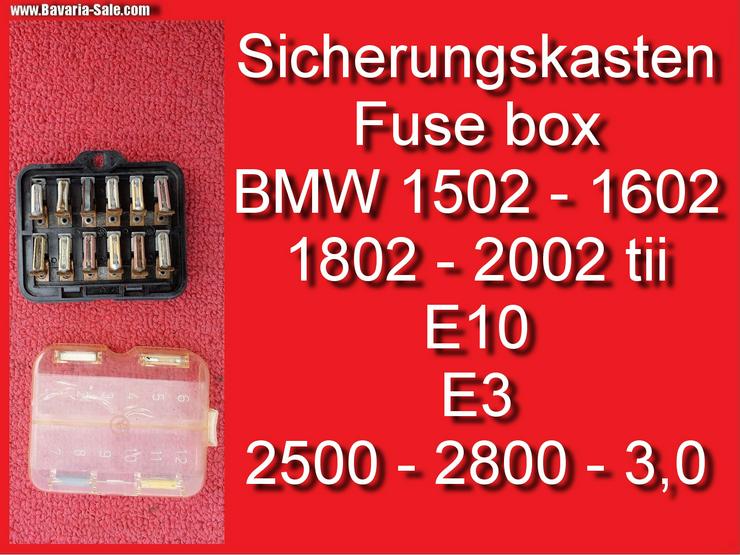 ❌ Sicherungskasten BMW 2002 1602 E10 2500 3,0 E3 61131357062 Fuse box