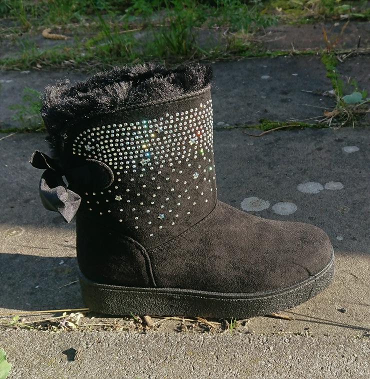 Bild 3: Gr. 38, kuschelig warm gefütterte Cosy Boots, GLITZER, rosa