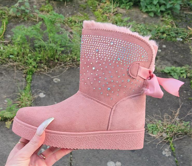 Bild 7: Gr. 38, kuschelig warm gefütterte Cosy Boots, GLITZER, rosa