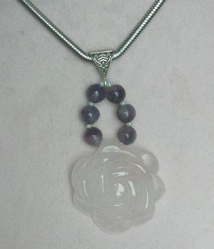 Bild 5: Rosenquarzanhänger mit Amethyste