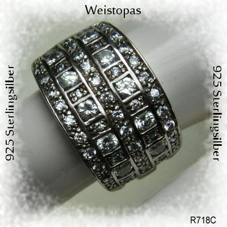 Bild 4: Ring, 925 Silber, Weistopas