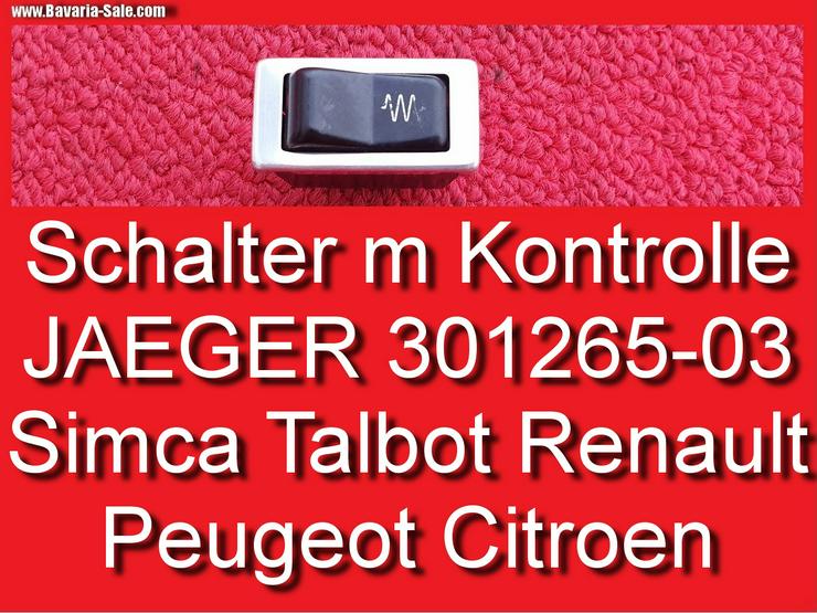 ❌ Schalter Jaeger  Torrix Talbot Peugeot Citroen Simca Renault + Kontrolle