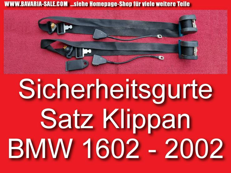 ❌ Satz Sicherheitsgurte komplett Klippan BMW 1602 2002 E10