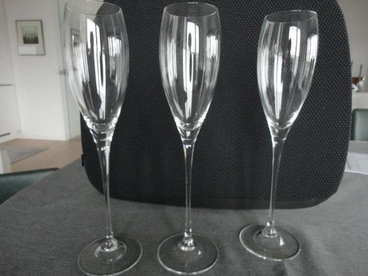 3 elegante Sektgläser Proseccogläser mit langem Stiel neuwertig - Gläser - Bild 1