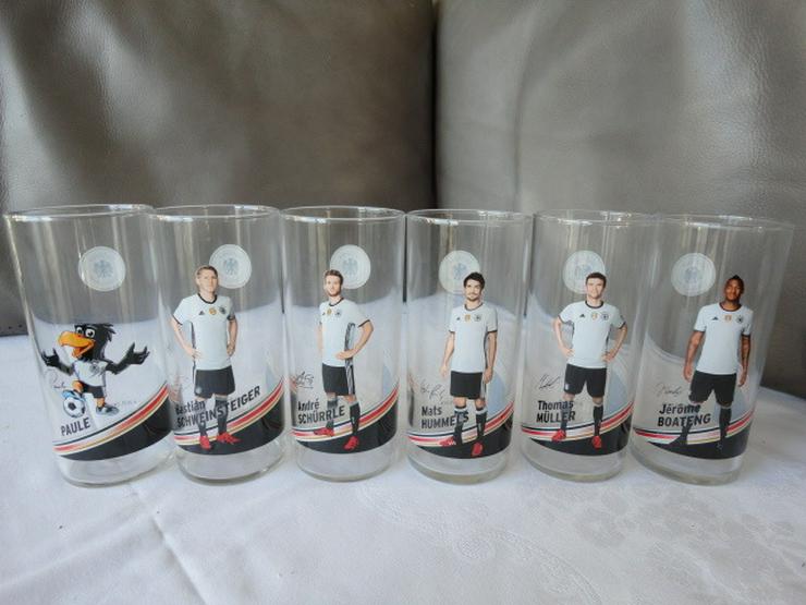 Bild 4: Offizielle DFB Glas-Kollektion 2015 mit Weltmeistern Sammelgläser Motiv-Set 1 / 6 Gläser