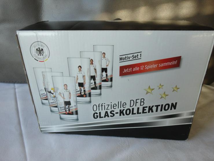 Bild 8: Offizielle DFB Glas-Kollektion 2015 mit Weltmeistern Sammelgläser Motiv-Set 1 / 6 Gläser