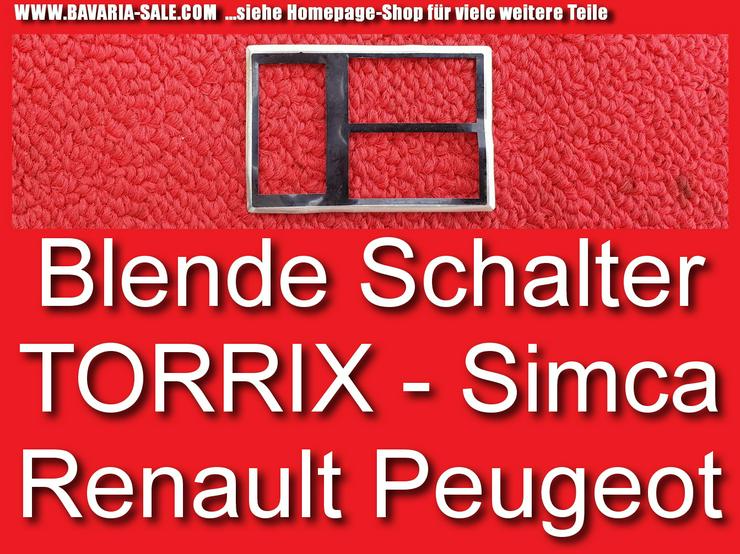 ❌ Blende TORRIX JAEGER Schalter Kontrolle Talbot Peugeot Citroen Simca Renault Alfa