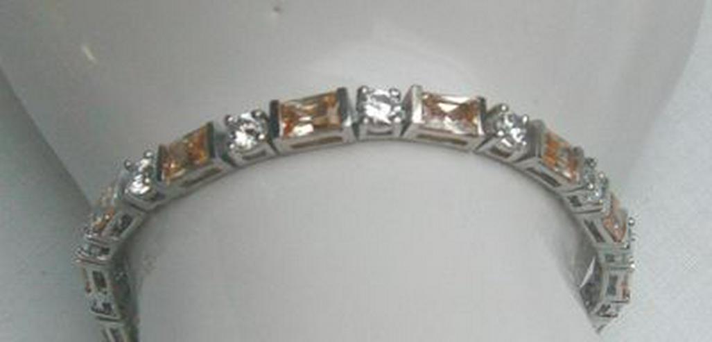 Armband, 925 Silber mit gefassten Zirkoniasteinen