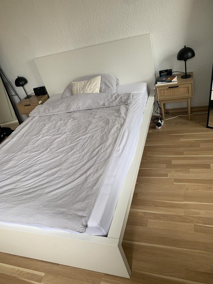 Ikea Malm Bett weiß 140 X 200 mit IKEA Lattenrost und Matratze