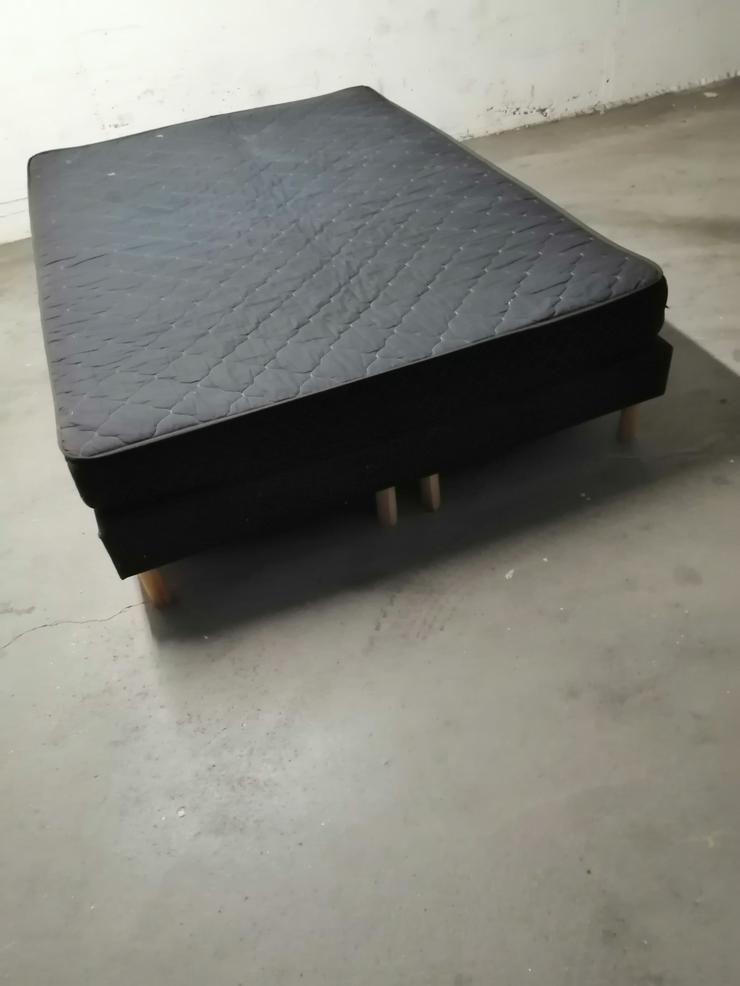 Bild 5: Boxspringbett 140 x 200 cm Dunkel Blau