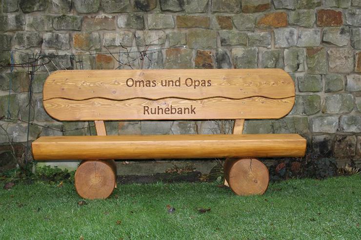 Bild 10: Gartenbank mit Gravur. Hochzeitsgeschenk. Krongartmöbel.