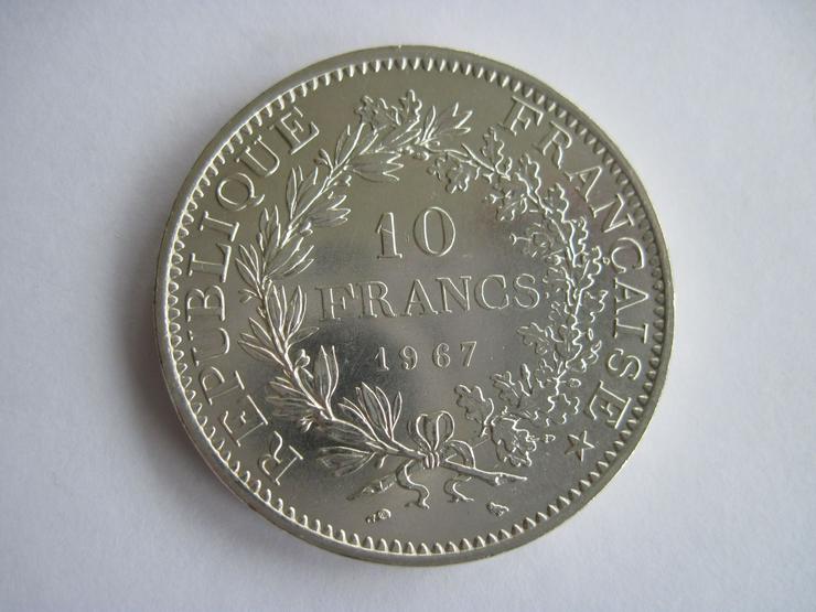 Bild 2: Silbermünze 10 Francs 1967 Frankreich