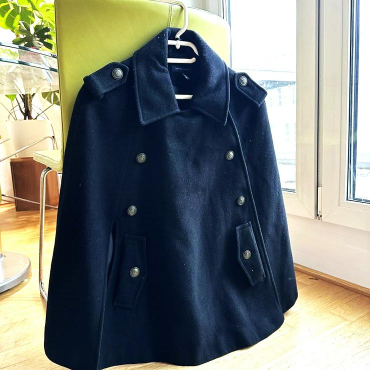 Tommy Hilfiger Black Wool Cape