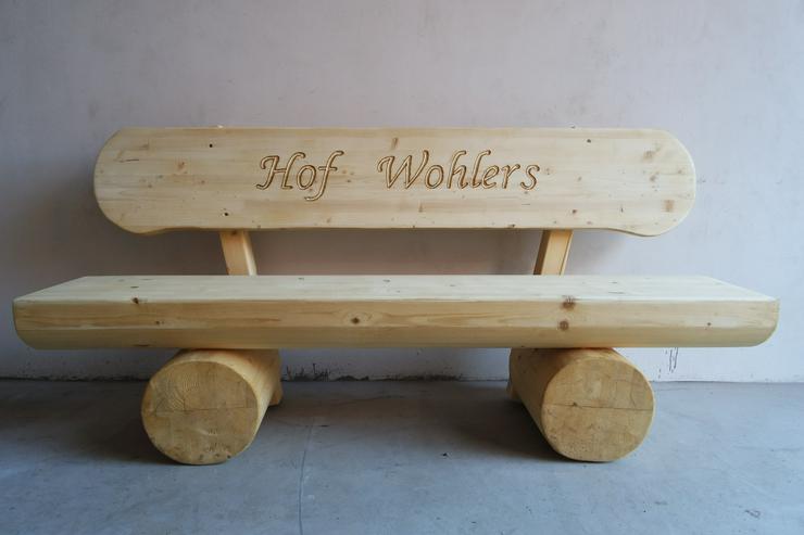 Bild 8: Gartenbank aus Leimholz. Holzbank. Rentners Geschenk.