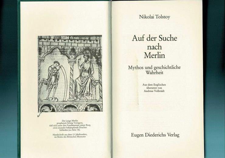 Bild 4: Nicolai Tolstoy - Auf der Suche nach Merlin. Mythos und geschichtliche Wahrheit (geb. Ausg. 1987) *neuwertig*