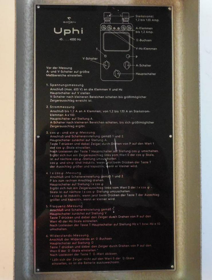 Bild 6: Gossen Multimeter Uphi