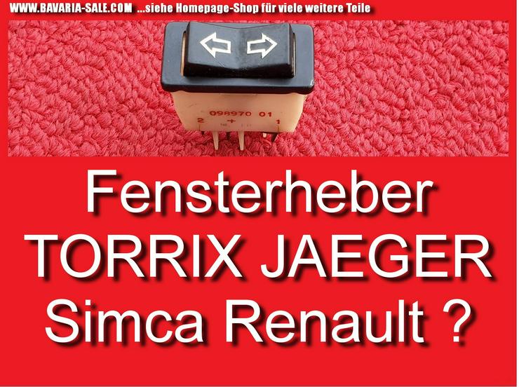 ❌ Schalter Fensterheber Jaeger TORRIX 098970 01 Simca Renault