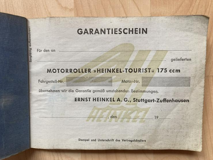 Bild 2: Bedienungsanl. Handbuch Heinkel Roller Tourist 175 ccm 103 A-1