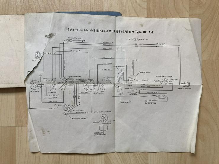 Bild 8: Bedienungsanleitung Handbuch Heinkel Roller Tourist 175 ccm 103 A-1