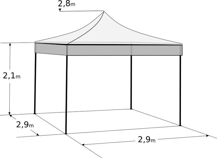 Bild 9: Faltzelt 3x3 m - aus Stahl