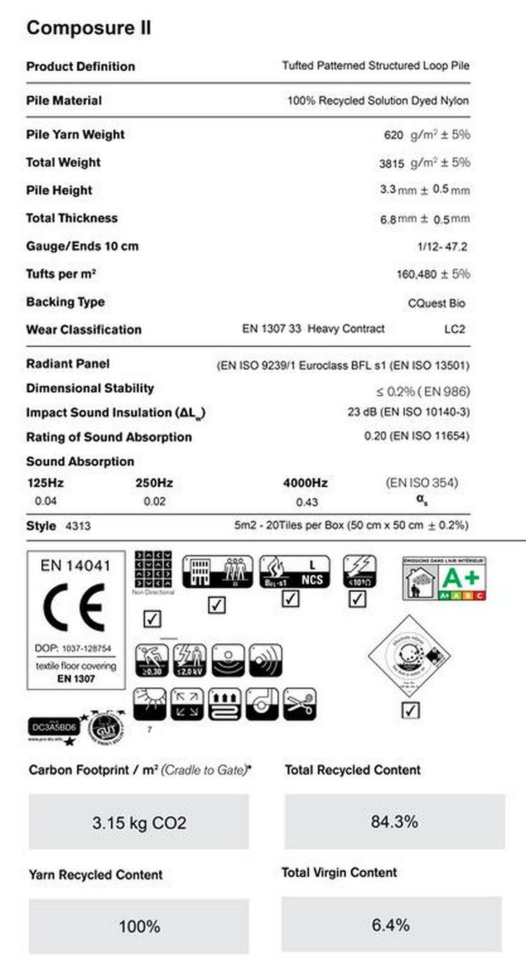 Bild 9: Wunderschöne Luxus-Teppichfliesen von Interface Composure OUTLET