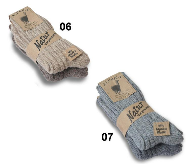 Alpaka Socken 2er Pack Größe 43/46