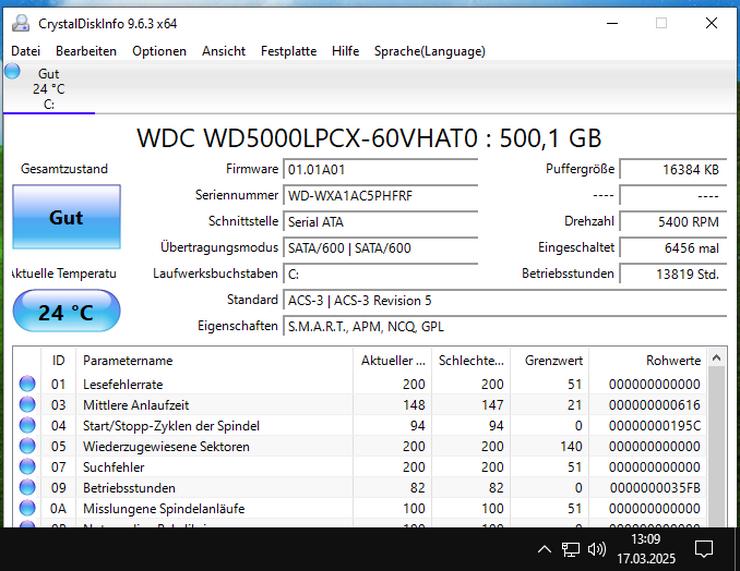 Bild 4: Festplatte 500GB Western Digital 2,5" WD5000LPCX 