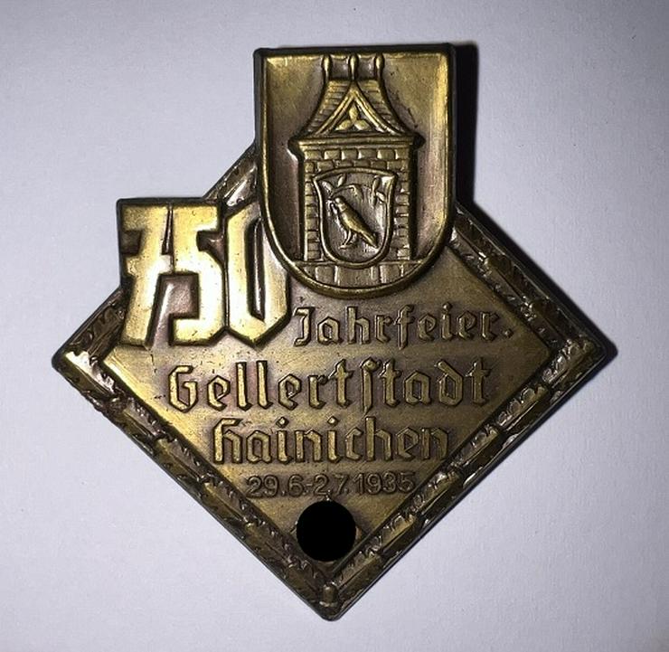  Veranstaltungsabzeichen zur 750 Jahrfeier der Gellertstadt Hainichen 1935