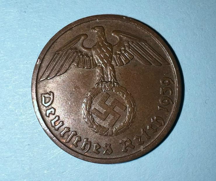 Bild 2: 2 Reichspfennig 1939 „D“ Kursmünze Deutsches Reich 2. Weltkrieg