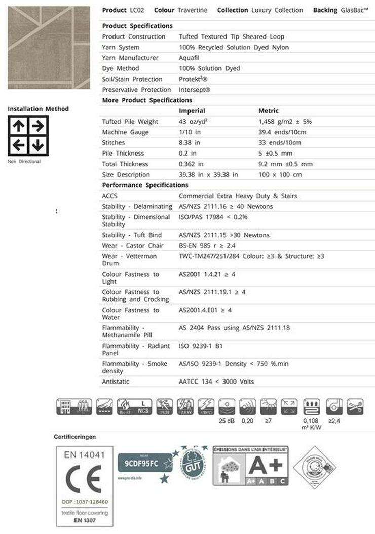 Bild 5: Charge 42m2 Luxus-Design-Teppichfliesen