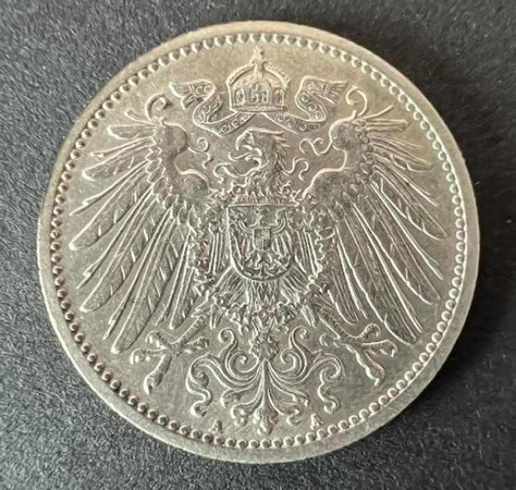  1 Mark Münze 1905 "A" Kursmünze Kaiserreich Deutsches Reich Silbermünze - Deutsche Mark - Bild 2