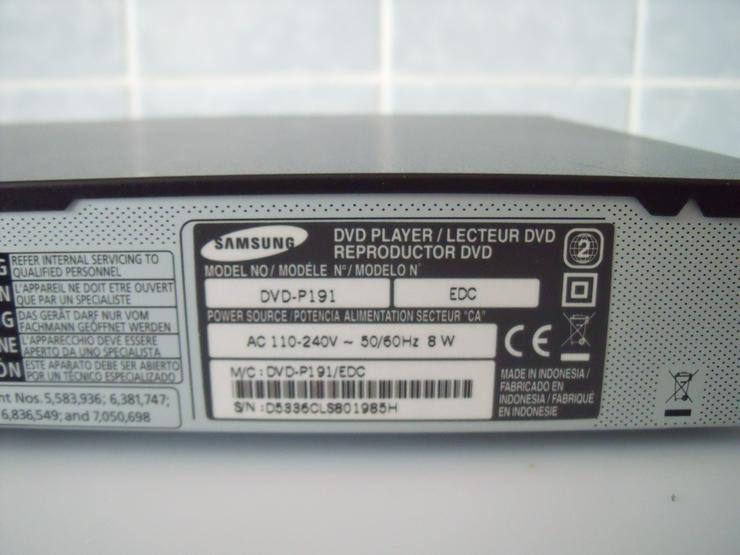 Bild 9: DVD Player Samsung - 191  USB DviX , mit Fernbedienung. 