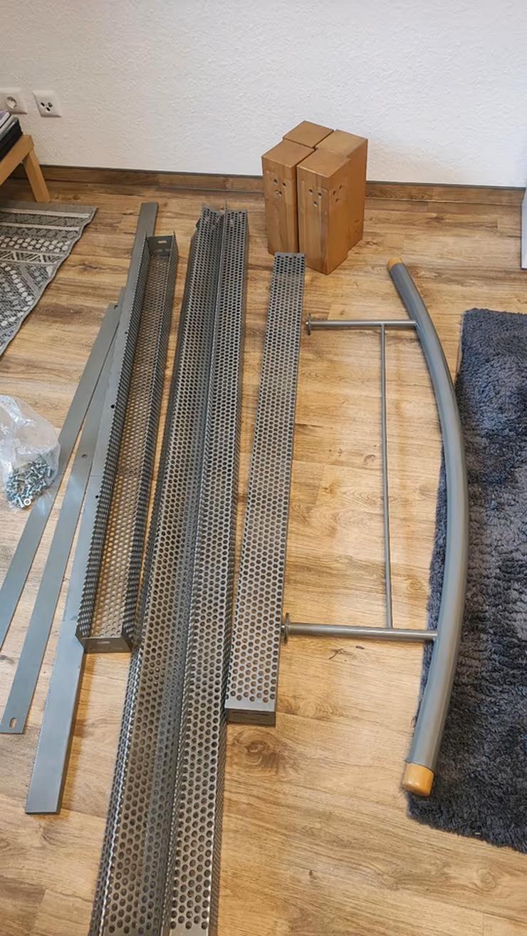 Bild 5: Metallbett Farbe Grau 140 x 200 cm mit Lattenrost 140x200 cm