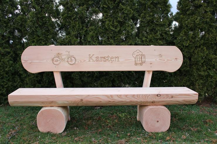 Bild 4: Gartenbank mit Gravur. Hochzeitsgeschenk. Rentners Geschenk