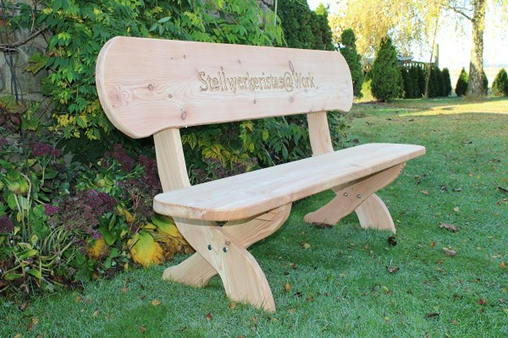 Bild 6: Gartenbank mit Gravur. Hochzeitsgeschenk. Krongartmöbel.