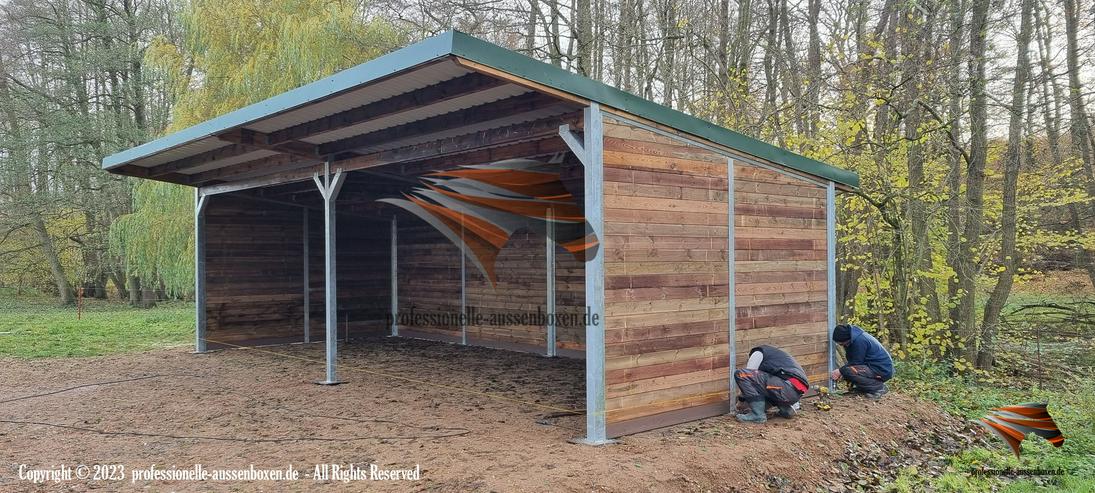 Bild 13: Pferdebox & Pferdestall bauen Top-Qualität Außenstall und Stallungen, Offenstall & Weidehütten