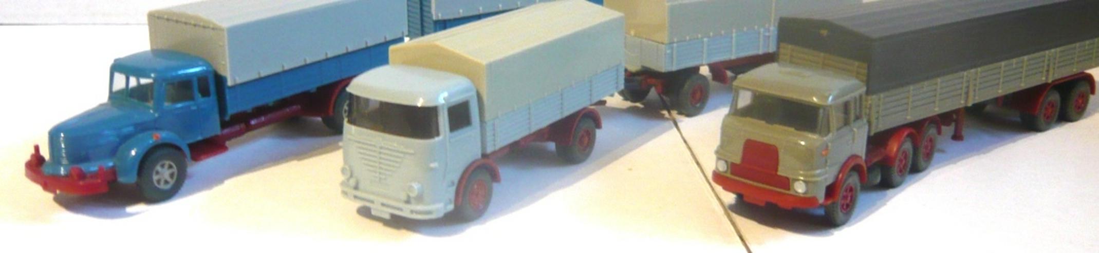 Bild 3: Wiking alt 1:87 Büssing LU7 Krupp Titan Krupp 806 Lastzüge Sattelzug