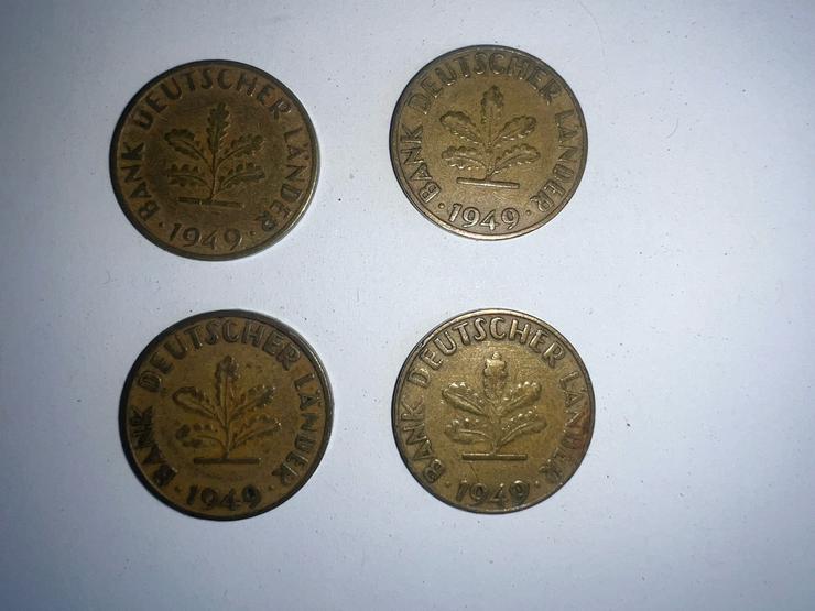  4 x 10 Pfennig Kursmünzen Bank Deutscher Länder von 1949
