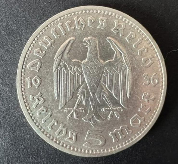 Bild 2: 5 Reichsmark 1936 "D" Kursmünze Deutsches Reich