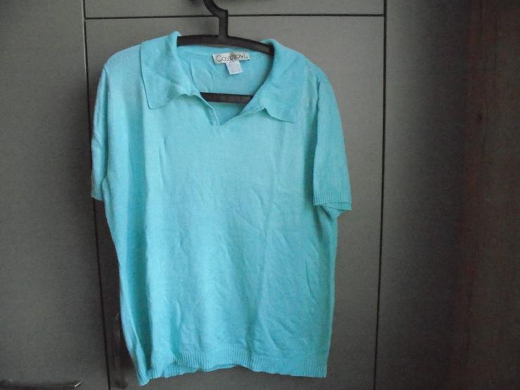 Damen Pullover türkis Gr. 44/46 kurzarm v. Collection