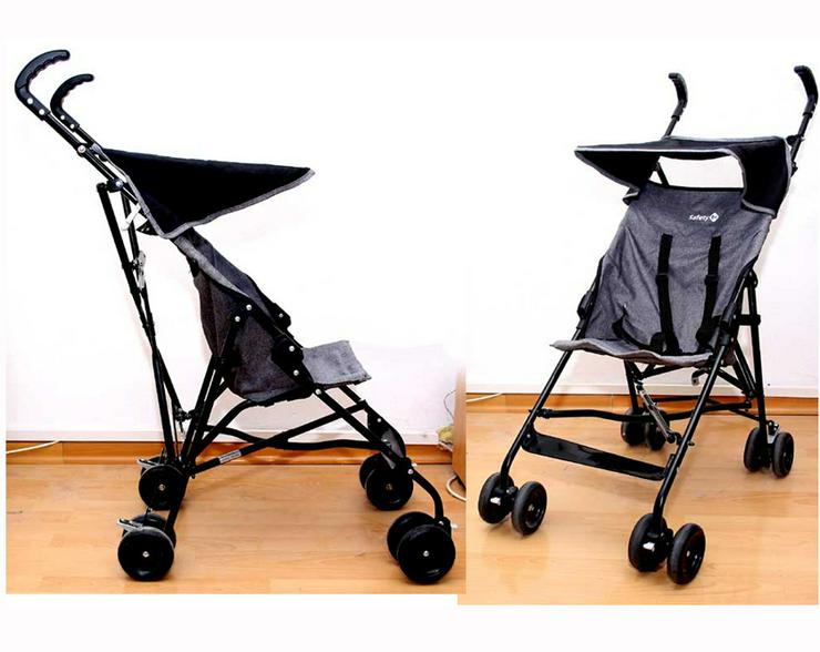 Safety 1StT – Kinderwagen Buggy Babywagen Farbe: Grau/Schwarz