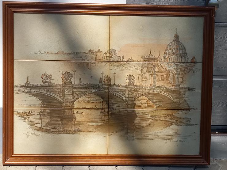 Bild aus Fliesen "Stadtansicht Rom" , Maße: ca. 90 x 70